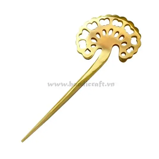 Horn Hair Pin QT 50001, handmade buffalo horn jewelry